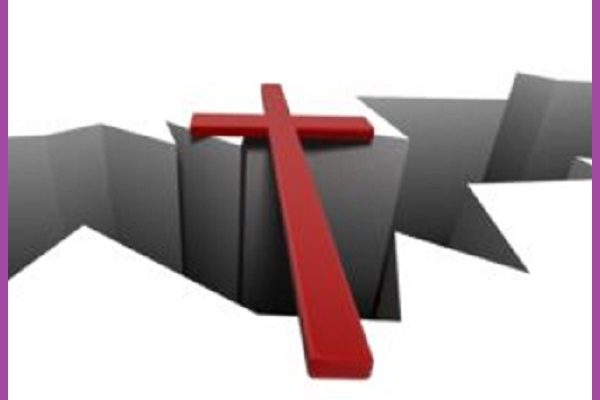 cross crossing crack in ground