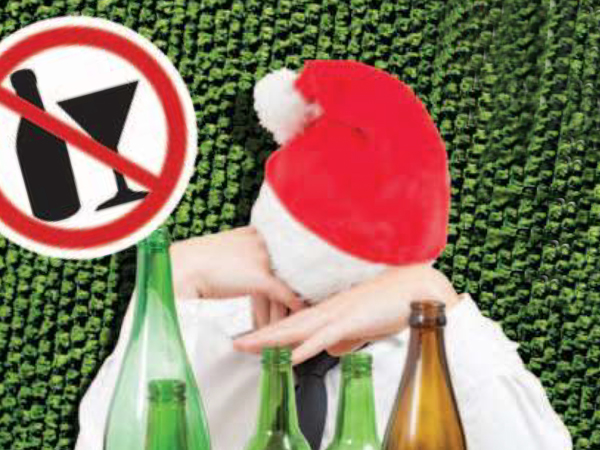 lady with empty alcohol bottles