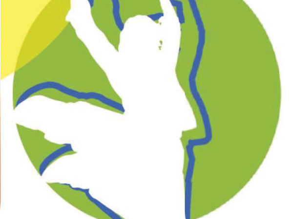 line drawing of girl leaping for joy