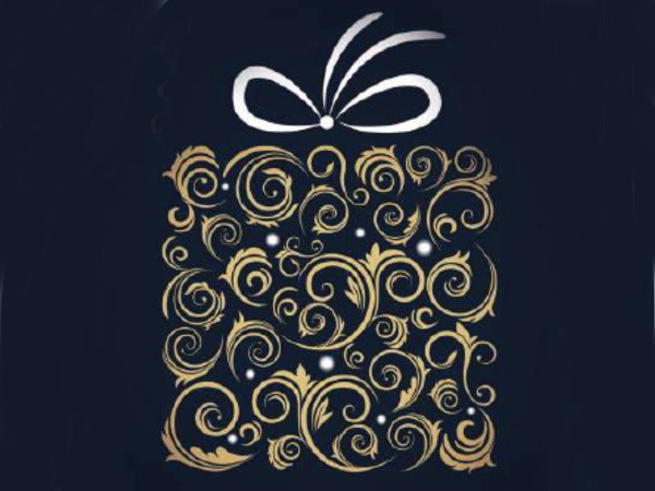 illustration of gold gift