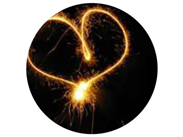 heart shape from fireworks