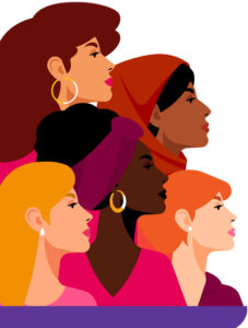 illustration of diverse ladies